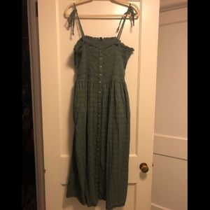 Aerie Smocked Button Down Dress